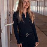 Solid Citizen Equestrian 'Carol' | Performance Crewneck Riding Top | Jet Rib - Equiluxe Tack