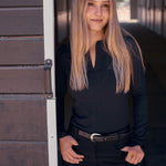 Solid Citizen Equestrian 'Carol' | Performance Crewneck Riding Top | Jet Rib - Equiluxe Tack
