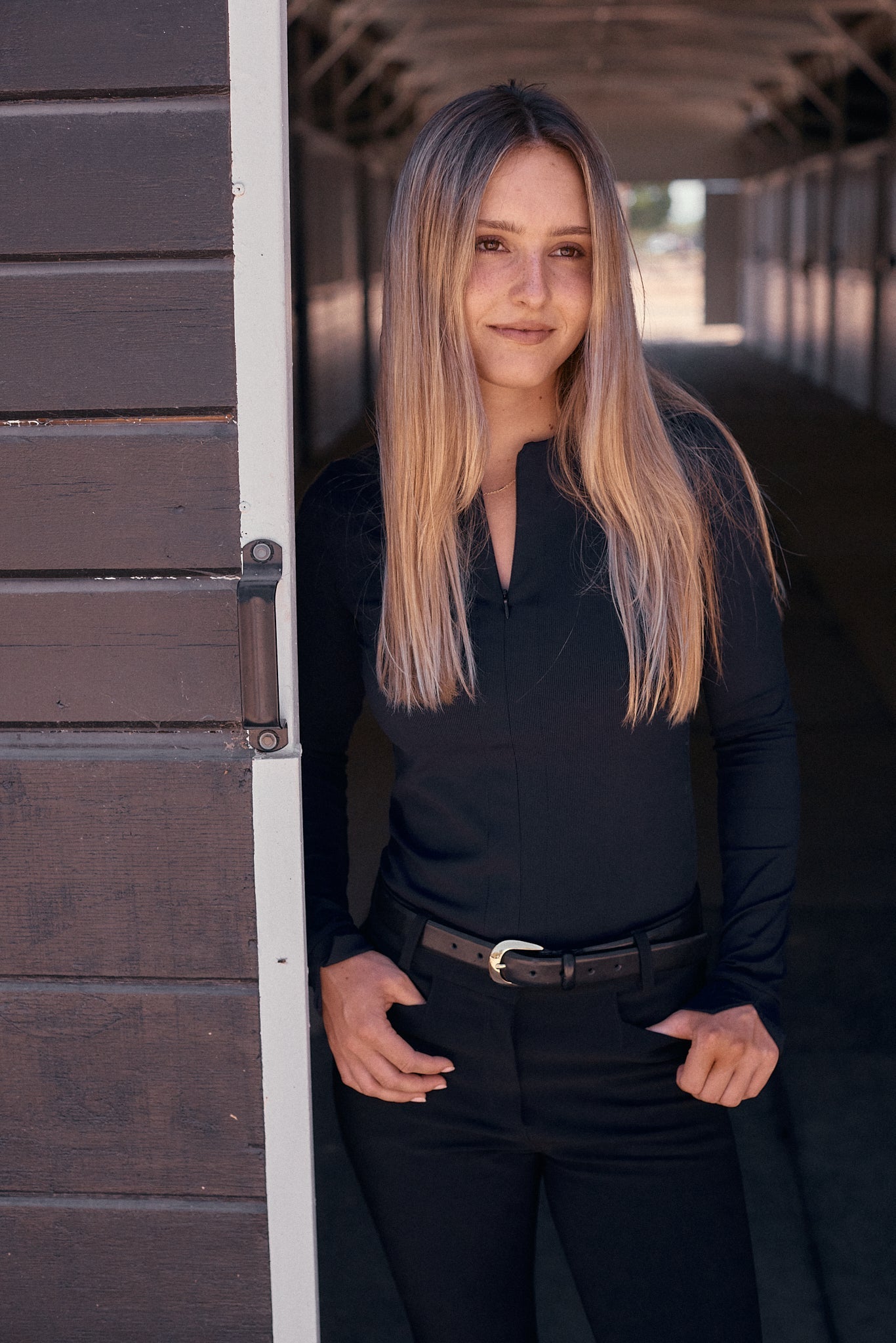 Solid Citizen Equestrian 'Carol' | Performance Crewneck Riding Top | Jet Rib - Equiluxe Tack