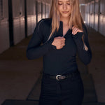 Solid Citizen Equestrian 'Carol' | Performance Crewneck Riding Top | Jet Rib - Equiluxe Tack