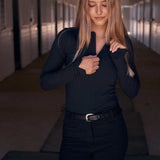 Solid Citizen Equestrian 'Carol' | Performance Crewneck Riding Top | Jet Rib - Equiluxe Tack