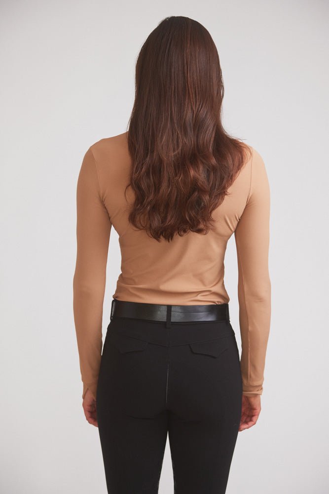 Solid Citizen Equestrian 'Carol' | Performance Crewneck Riding Top | Leather Rib - Equiluxe Tack