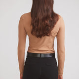 Solid Citizen Equestrian 'Carol' | Performance Crewneck Riding Top | Leather Rib - Equiluxe Tack