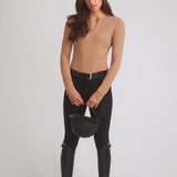 Solid Citizen Equestrian 'Carol' | Performance Crewneck Riding Top | Leather Rib - Equiluxe Tack