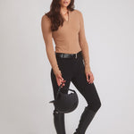 Solid Citizen Equestrian 'Carol' | Performance Crewneck Riding Top | Leather Rib - Equiluxe Tack