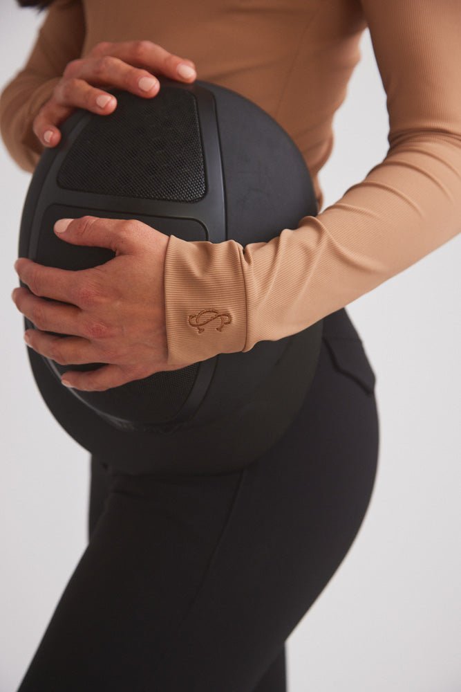 Solid Citizen Equestrian 'Carol' | Performance Crewneck Riding Top | Leather Rib - Equiluxe Tack