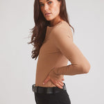 Solid Citizen Equestrian 'Carol' | Performance Crewneck Riding Top | Leather Rib - Equiluxe Tack