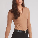 Solid Citizen Equestrian 'Carol' | Performance Crewneck Riding Top | Leather Rib - Equiluxe Tack