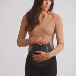 Solid Citizen Equestrian 'Carol' | Performance Crewneck Riding Top | Leather Rib - Equiluxe Tack