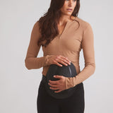 Solid Citizen Equestrian 'Carol' | Performance Crewneck Riding Top | Leather Rib - Equiluxe Tack