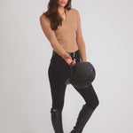 Solid Citizen Equestrian 'Carol' | Performance Crewneck Riding Top | Leather Rib - Equiluxe Tack