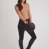 Solid Citizen Equestrian 'Carol' | Performance Crewneck Riding Top | Leather Rib - Equiluxe Tack