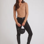 Solid Citizen Equestrian 'Carol' | Performance Crewneck Riding Top | Leather Rib - Equiluxe Tack