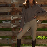 Solid Citizen Equestrian 'Chloe' | Cotton Whipstitch | Slight Crop | Sweater | Flax and Honey - Equiluxe Tack