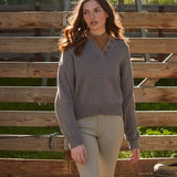 Solid Citizen Equestrian 'Chloe' | Cotton Whipstitch | Slight Crop | Sweater | Flax and Honey - Equiluxe Tack