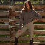 Solid Citizen Equestrian 'Chloe' | Cotton Whipstitch | Slight Crop | Sweater | Flax and Honey - Equiluxe Tack
