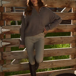 Solid Citizen Equestrian 'Chloe' | Cotton Whipstitch | Slight Crop | Sweater | Flax and Honey - Equiluxe Tack