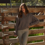 Solid Citizen Equestrian 'Chloe' | Cotton Whipstitch | Slight Crop | Sweater | Flax and Honey - Equiluxe Tack
