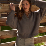 Solid Citizen Equestrian 'Chloe' | Cotton Whipstitch | Slight Crop | Sweater | Flax and Honey - Equiluxe Tack