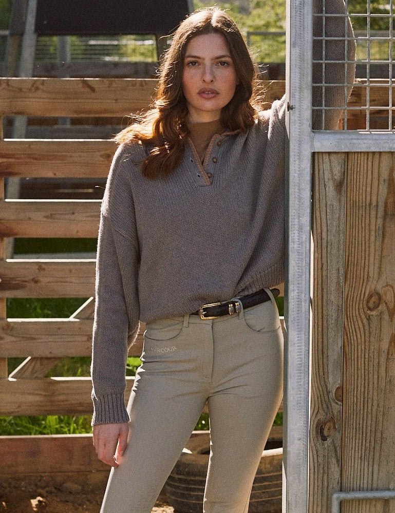 Solid Citizen Equestrian 'Chloe' | Cotton Whipstitch | Slight Crop | Sweater | Flax and Honey - Equiluxe Tack