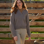 Solid Citizen Equestrian 'Chloe' | Cotton Whipstitch | Slight Crop | Sweater | Flax and Honey - Equiluxe Tack