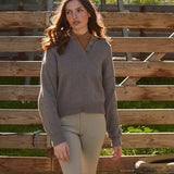 Solid Citizen Equestrian 'Chloe' | Cotton Whipstitch | Slight Crop | Sweater | Flax and Honey - Equiluxe Tack