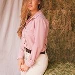 Solid Citizen Equestrian 'Jessica II' | Gingham Equestrian Button-Down Shirt | Cinnamon - Equiluxe Tack
