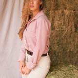 Solid Citizen Equestrian 'Jessica II' | Gingham Equestrian Button-Down Shirt | Cinnamon - Equiluxe Tack