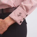 Solid Citizen Equestrian 'Jessica II' | Gingham Equestrian Button-Down Shirt | Cinnamon - Equiluxe Tack