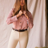 Solid Citizen Equestrian 'Jessica II' | Gingham Equestrian Button-Down Shirt | Cinnamon - Equiluxe Tack