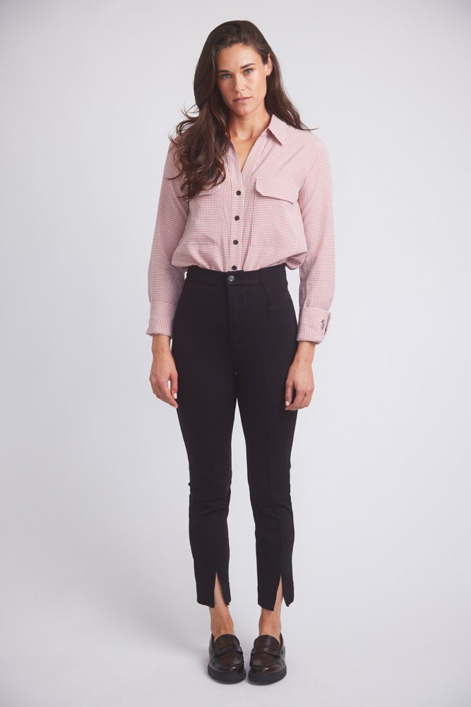 Solid Citizen Equestrian 'Jessica II' | Gingham Equestrian Button-Down Shirt | Cinnamon - Equiluxe Tack