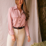 Solid Citizen Equestrian 'Jessica II' | Gingham Equestrian Button-Down Shirt | Cinnamon - Equiluxe Tack