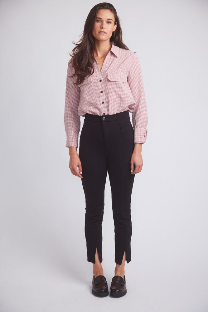 Solid Citizen Equestrian 'Jessica II' | Gingham Equestrian Button-Down Shirt | Cinnamon - Equiluxe Tack