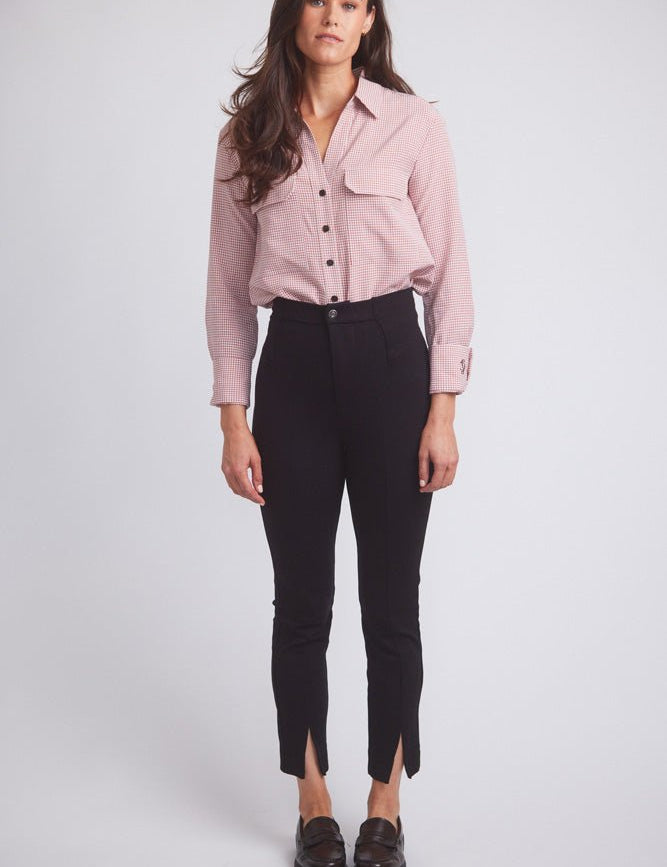 Solid Citizen Equestrian 'Jessica II' | Gingham Equestrian Button-Down Shirt | Cinnamon - Equiluxe Tack
