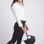 Solid Citizen Equestrian 'Jessica' | Seersucker Equestrian Button-Down Shirt | Ivory - Equiluxe Tack