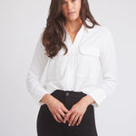 Solid Citizen Equestrian 'Jessica' | Seersucker Equestrian Button-Down Shirt | Ivory - Equiluxe Tack
