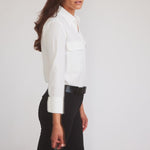 Solid Citizen Equestrian 'Jessica' | Seersucker Equestrian Button-Down Shirt | Ivory - Equiluxe Tack