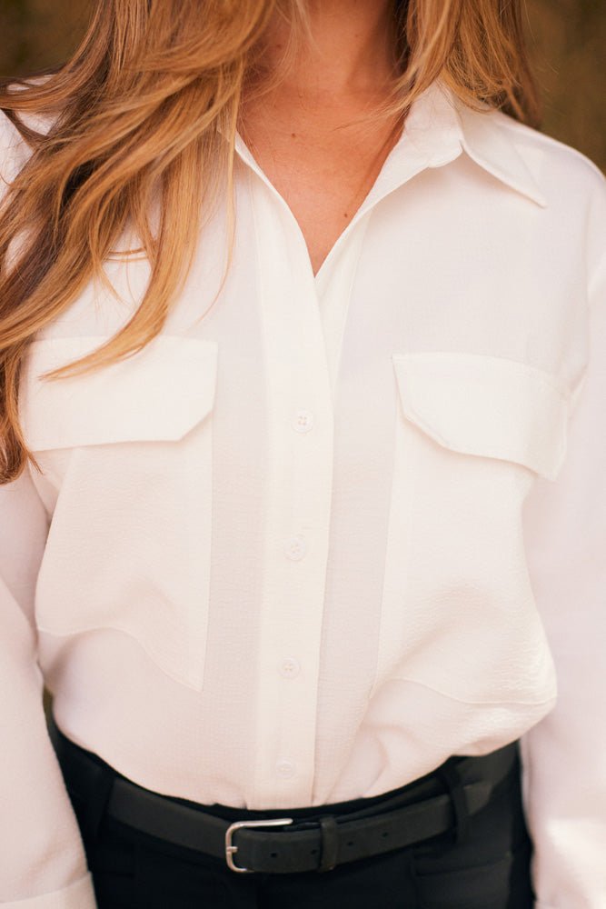 Solid Citizen Equestrian 'Jessica' | Seersucker Equestrian Button-Down Shirt | Ivory - Equiluxe Tack