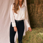 Solid Citizen Equestrian 'Jessica' | Seersucker Equestrian Button-Down Shirt | Ivory - Equiluxe Tack