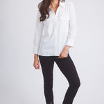 Solid Citizen Equestrian 'Jessica' | Seersucker Equestrian Button-Down Shirt | Ivory - Equiluxe Tack