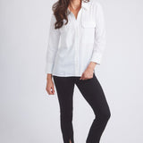Solid Citizen Equestrian 'Jessica' | Seersucker Equestrian Button-Down Shirt | Ivory - Equiluxe Tack