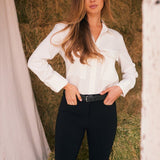 Solid Citizen Equestrian 'Jessica' | Seersucker Equestrian Button-Down Shirt | Ivory - Equiluxe Tack