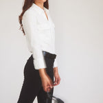 Solid Citizen Equestrian 'Jessica' | Seersucker Equestrian Button-Down Shirt | Ivory - Equiluxe Tack