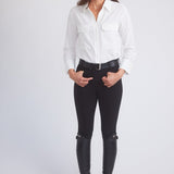 Solid Citizen Equestrian 'Jessica' | Seersucker Equestrian Button-Down Shirt | Ivory - Equiluxe Tack