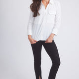 Solid Citizen Equestrian 'Jessica' | Seersucker Equestrian Button-Down Shirt | Ivory - Equiluxe Tack