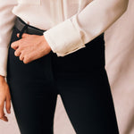 Solid Citizen Equestrian 'Jessica' | Seersucker Equestrian Button-Down Shirt | Ivory - Equiluxe Tack