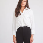 Solid Citizen Equestrian 'Jessica' | Seersucker Equestrian Button-Down Shirt | Ivory - Equiluxe Tack