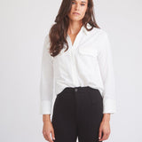 Solid Citizen Equestrian 'Jessica' | Seersucker Equestrian Button-Down Shirt | Ivory - Equiluxe Tack