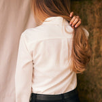 Solid Citizen Equestrian 'Jessica' | Seersucker Equestrian Button-Down Shirt | Ivory - Equiluxe Tack