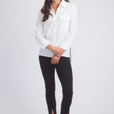 Solid Citizen Equestrian 'Jessica' | Seersucker Equestrian Button-Down Shirt | Ivory - Equiluxe Tack
